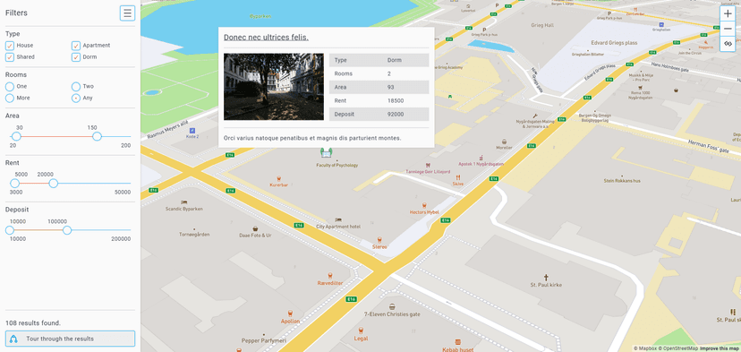Interactive WebGL Property Mapping Platform
