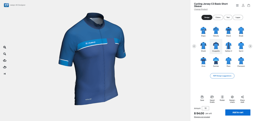 Interactive Team Sportswear Customization Platform